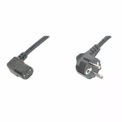 2m Euro Mains To Iec (c13) Socket Cable - Right Angle • £6.99