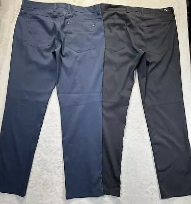 Tommy Bahama Performance Blue Black Golf Pants Size 34x30 Stretch Lot Of 2 • $59.95