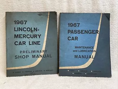 1967 Ford Car Line Shop Manual Comet Cougar Lincoln Mercury Maintenance And Lube • $12