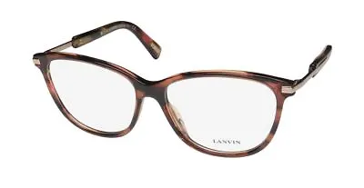 New Lanvin Vln767 Eyewear 06db Full-rim 53-14-135 Italy Brown Womens Plastic • $79.95