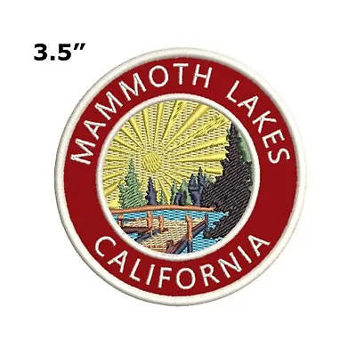 Mammoth Lakes California Embroidered Patch Iron-On DIY Applique Boat Dock Sun • $4.95