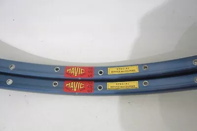 Mavic 1980's Blue SSC  700C 32h  Special Service Des Courses Tubular Rim Set • $500