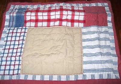 Pottery Barn MLB Baseball Standard Sham Quilted National League Beige Red Blue • $29.97