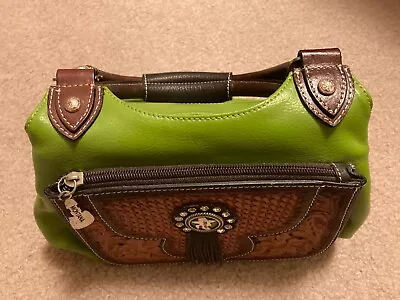 Montana Silversmith Leather Western Purse Women's Ladies Cowgirl Handbag - Green • $99.99