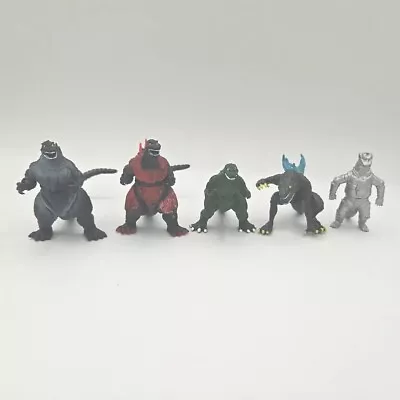 5 Pc Lot 1995 Godzilla 2.5  Mini Figure Lot Set Gashapon Mechagodzilla Green Red • $26.65