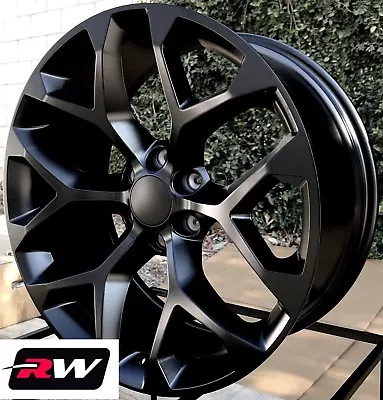 22 X9  Inch RW 5668 Wheels For GMC Truck Matte Black Rims 6x139.7 6x5.50 +24 Set • $1095.33