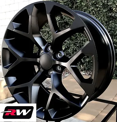 24x10  Inch RW 5668 Wheels For GMC Truck Satin Black Rims 6x139.7 6x5.50 +24 Set • $1383.74