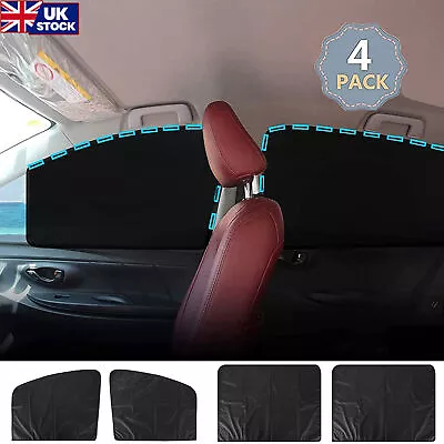 4X Magnetic Car Curtains Car Sun Shade UV Protection Car Window Sunshade Cover F • £8.59