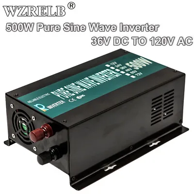 500W Pure Sine Wave Inverter 1000W Peak 36V To 110V 120V Solar Power Car Home RV • $133