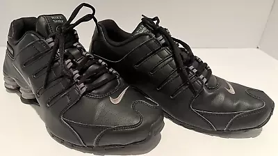 Pre-owned Nice 2011 Leather Black/Cool Grey Nike Shox NZ 314561-015 US Size 10 • $69.99