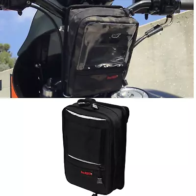 Moto Pockets Motorcycle T-Bar Expandable Utility Handlebar Bag Made In The USA • $85