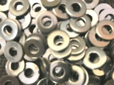 #8 Sae Steel Flat Washer Zinc Plated 7/16  Od X 3/16 Id - 100pc • $6