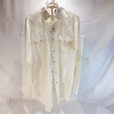 Vtg Silver Collection Shirt Karman Western Pearl Mens 15 1/2 33 Button Up GS0512 • $21.99