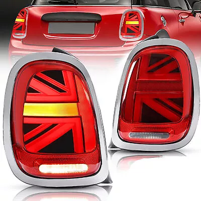 VLAND Red Full LED Tail Lights For Mini Cooper F55 F56 F57 2014-2022 Rear Lamps • $259.99