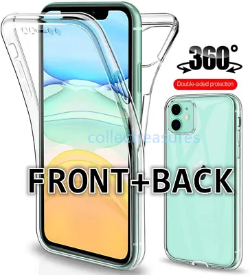 £3.99 • Buy 360 Clear Case For IPhone 13 12 11 Pro XS Max XR X 8 7 SE Full Cover Silicone 