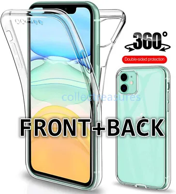 360 Clear Case For IPhone 13 12 11 Pro XS Max XR X 8 7 SE Full Cover Silicone  • £2.19