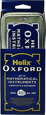 Helix Oxford Maths Set Of 9 Mathematical Metal Geometry Compass Eraser Pencil UK • £6.99