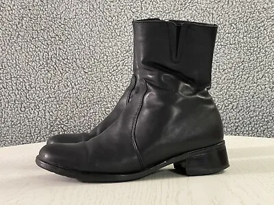 La Canadienne Boots Women's Size 8 W Black Leather Side Zip Ankle Bootie Shoes • $54.99