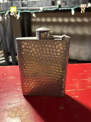Antique Vintage SHEFFIELD ENGLISH PEWTER 6oz FLASK Made In England • $6.99