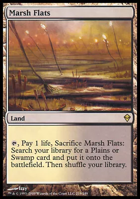 MTG Magic The Gathering Marsh Flats (219/280) Zendikar LP • $16.95