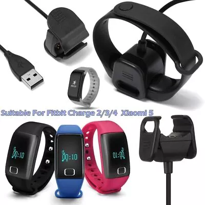 Fitbit Charge 2/3/4 Clip Charger Smart Accessories USB Charging Cable Xiaomi 5 • $6.81