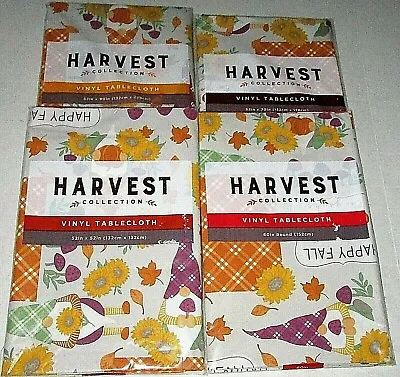 FALL Vinyl Tablecloth Assortment  HARVEST GNOME  [Your Choice] • $16.19