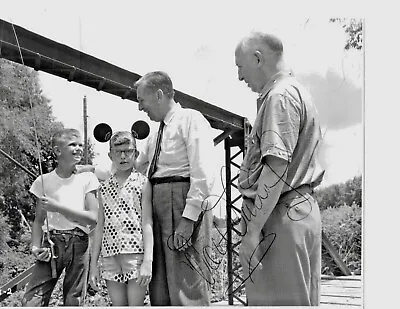 Autographed Photograph Reprints Of Walt & Roy Disney On Bridge Marceline MO 1955 • $19.90