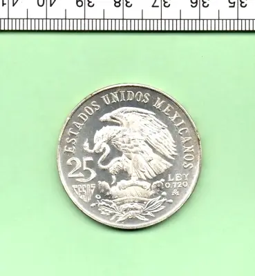 1968 Mexico Genuine Olympic 25 Peso Uncirculated Silver Coin (fn-105) • £25