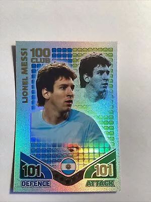 Match Attax England 2010 Lionel Messi 100 101 Hundred Club • £4.99