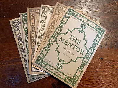 6 Issues Of  The Mentor  Magazine 1916-1918 South America Countries Incas • $18