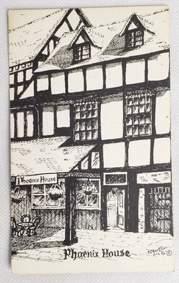 £5.40 • Buy Postcard Phoenix House High Street Bridgnorth Original Drawing M. Charlton