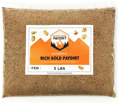 $27.50 • Buy 3 POUNDS Rich Unsearched Gold Paydirt - Gold Panning Concentrates ADDED GOLD!