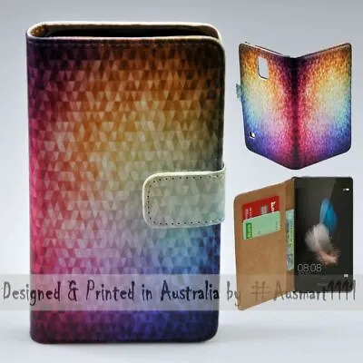 For Huawei Series - Mosaic Theme Print Wallet Mobile Phone Case Cover • $13.98