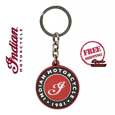 Genuine Indian Motorcycle Brand Icon Rubber Keyring New Free Shipping • $18.99