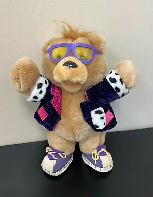 Vintage 10  Teddy Grahams Stuffed Plush Bear W/sunglasses & Jacket - Nabisco • $10.99