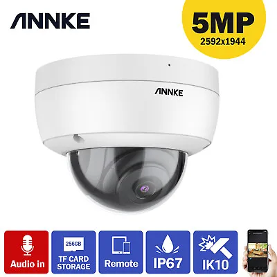 £49.39 • Buy ANNKE 1pcs C500 Dome 5MP HD CCTV IP Audio Camera For Outdoor Security POE System
