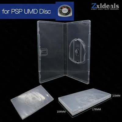 $16.99 • Buy Replacement Case For PSP UMD Disc Game Movie Clear Box Playstation Portable