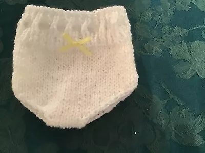 1 Pair Of Knitted Sparkle Doll Knickers To Fit Baby Annabelle • £1.50