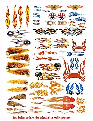 1: 24 1:18 Flame Decals For Die-cast & Model Cars & Dioramas • $10.50