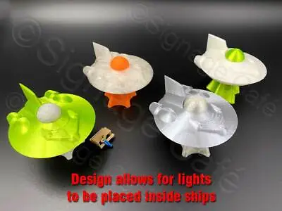 UFO Alien Spaceship - HO Scale 3D Printed Area 51 Rocket Flying Saucer Space • $12.97