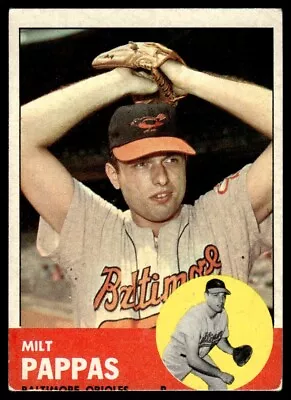 1963 Topps Milt Pappas Baltimore Orioles #358 • $2