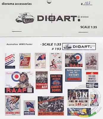 DioArt 1/35 WWII Australian WWII Era Posters • $5.15