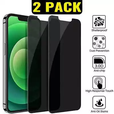 2x IPhone 15 14 13 12 11 Pro Max XR Privacy Tempered GLASS Screen Protector • $5.75