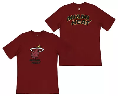 FISLL NBA Men's Miami Heat Team Color Name And Logo Premium T-Shirt • $29.99