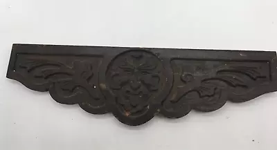 Antique Oak Ornate Wooden Wood Pediment  Northwind Carved Mans Face • $150