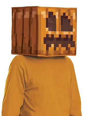Jack O Lantern Headpiece Mask Block Head Costume Accessory NEW Minecraft • $14.54
