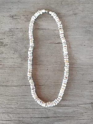 Vintage Mini-Puka Shell Surfer Necklace Hawaiian Style 18   • $10.50