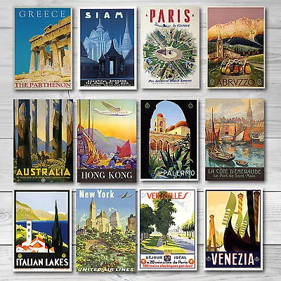 Vintage Retro Travel Poster-A4-60 To Choose From Great Quality • £4.50