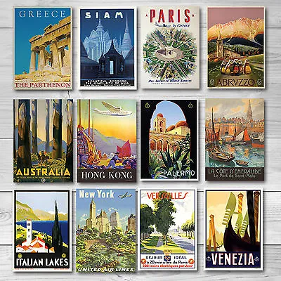 Vintage Retro Travel Poster-A4-CHOOSE FROM 60 • £4.50