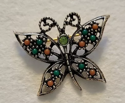 Vintage BUTTERFLY Brooch Pin Signed SARAH From 1970's Wings Of Fashion • $5.99